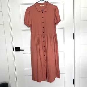 Burnt orange dress with pockets